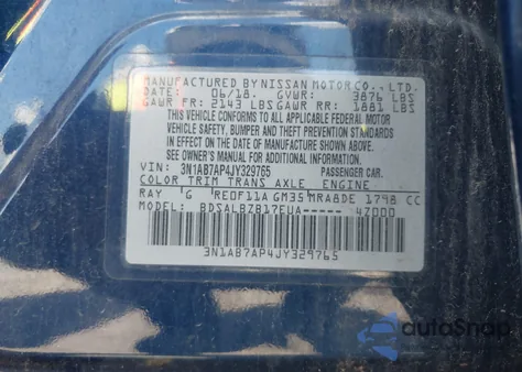 2018 Nissan Sentra S z USA, uszkodzony, nr VIN 3N1AB7AP4JY329765